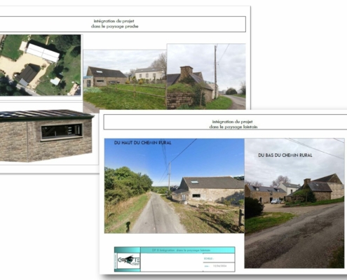 Côte et trait - Déclaration Préalable de travaux intégration dans le paysage lointain 1