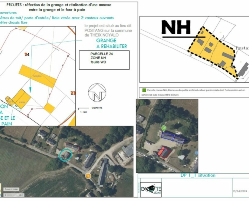 Côte et trait - Déclaration Préalable de travaux plan de situation 1