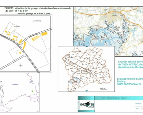 Côte et trait - Déclaration Préalable de travaux plan de situation 3